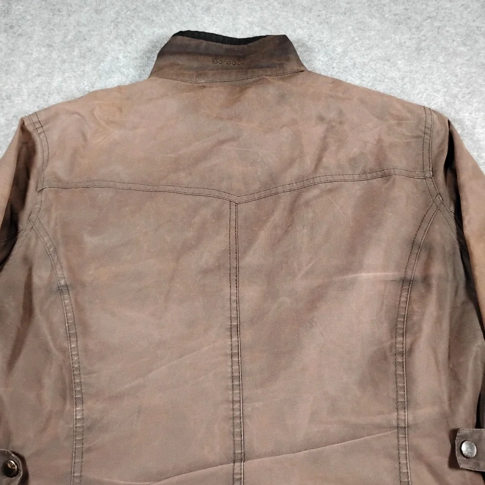 Barbour Ladies Utility Waxed Cotton Jacket Brown LWX0004 Size US 12 UK 16 Fair - Picture 14 of 16